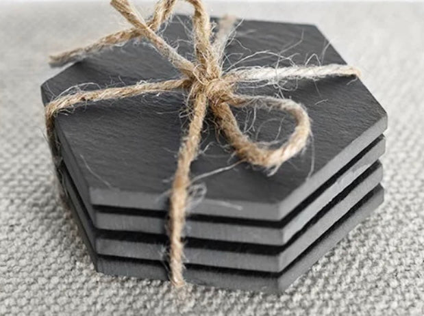 Honeycomb Coasters | Black