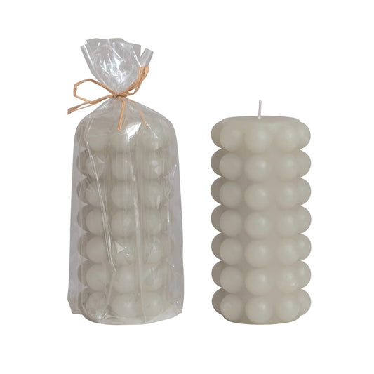 Unscented Hobnail Pillar Candle